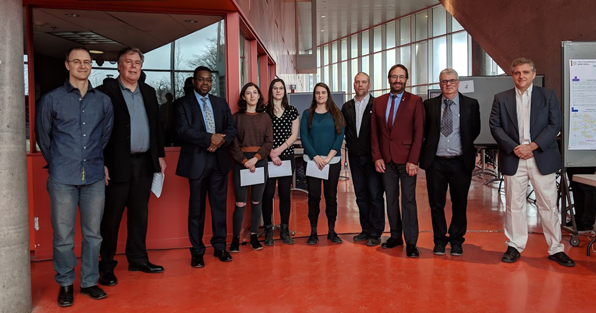 Les lauréats du groupe 2 du cours ELE3000 à la session de l'hiver 2019 à Polytechnique Montréal Les lauréats du groupe 2 du cours ELE3000 à la session de l'hiver 2019 à Polytechnique Montréal
