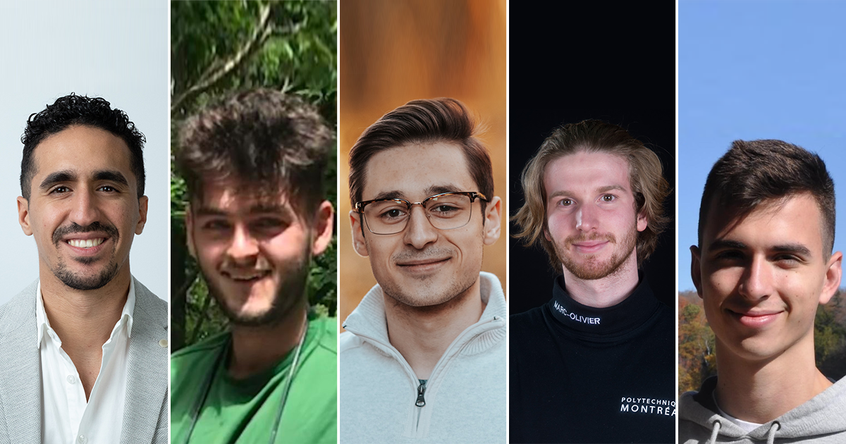 Les étudiants entrepreneurs Tarik Agday, Henri Cardinal-Pilote, Thomas Rainville, Marc-Olivier Riopel et Gabriel Dodier. Les étudiants entrepreneurs Tarik Agday, Henri Cardinal-Pilote, Thomas Rainville, Marc-Olivier Riopel et Gabriel Dodier.