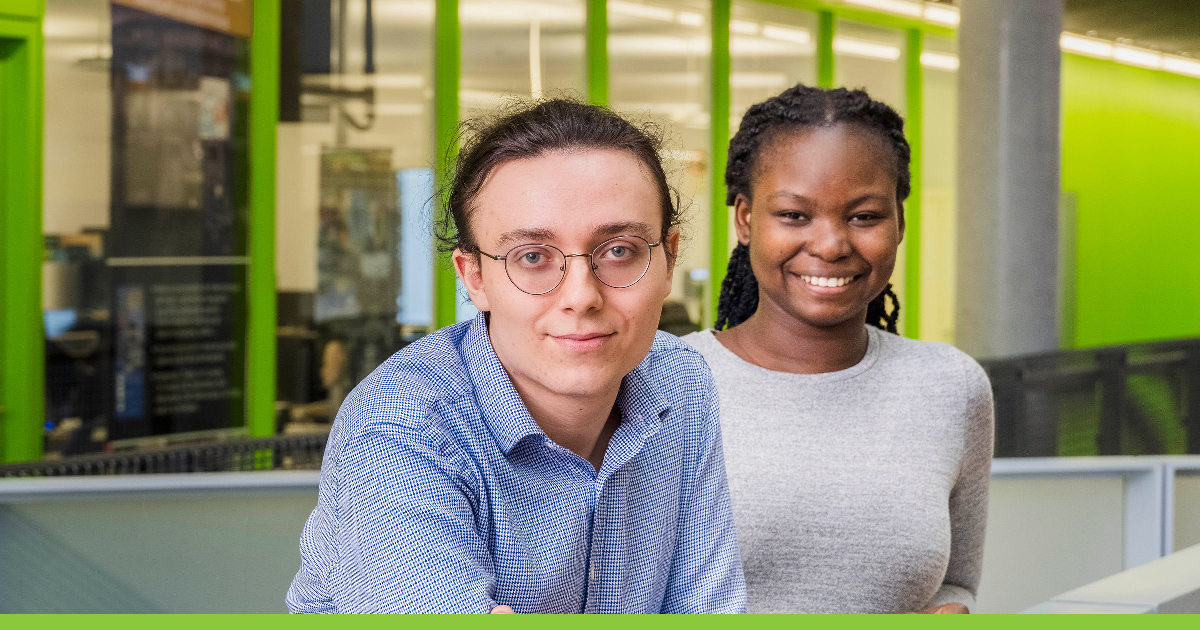 Gaetan Butault et Bintou Seni, deux étudiants membres de PolyAI Gaetan Butault et Bintou Seni, deux étudiants membres de PolyAI