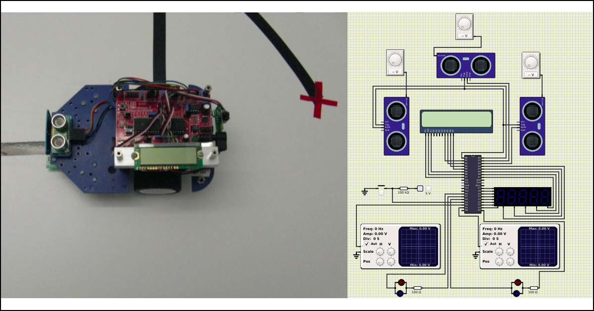 Les étudiantes et les étudiants du cours INF1900 - Projet initial de système embarqué valideront cette année leurs lignes de code sur un simulateur virtuel (image de droite) plutôt qu’un robot (image de gauche). Les étudiantes et les étudiants du cours INF1900 - Projet initial de système embarqué valideront cette année leurs lignes de code sur un simulateur virtuel (image de droite) plutôt qu’un robot (image de gauche).