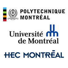 Logos de Polytechnique Montréal, de l'Université de Montréal et de HEC Montréal.