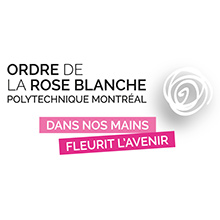 Logo de l'Ordre de la rose blanche de Polytechnique Montréal