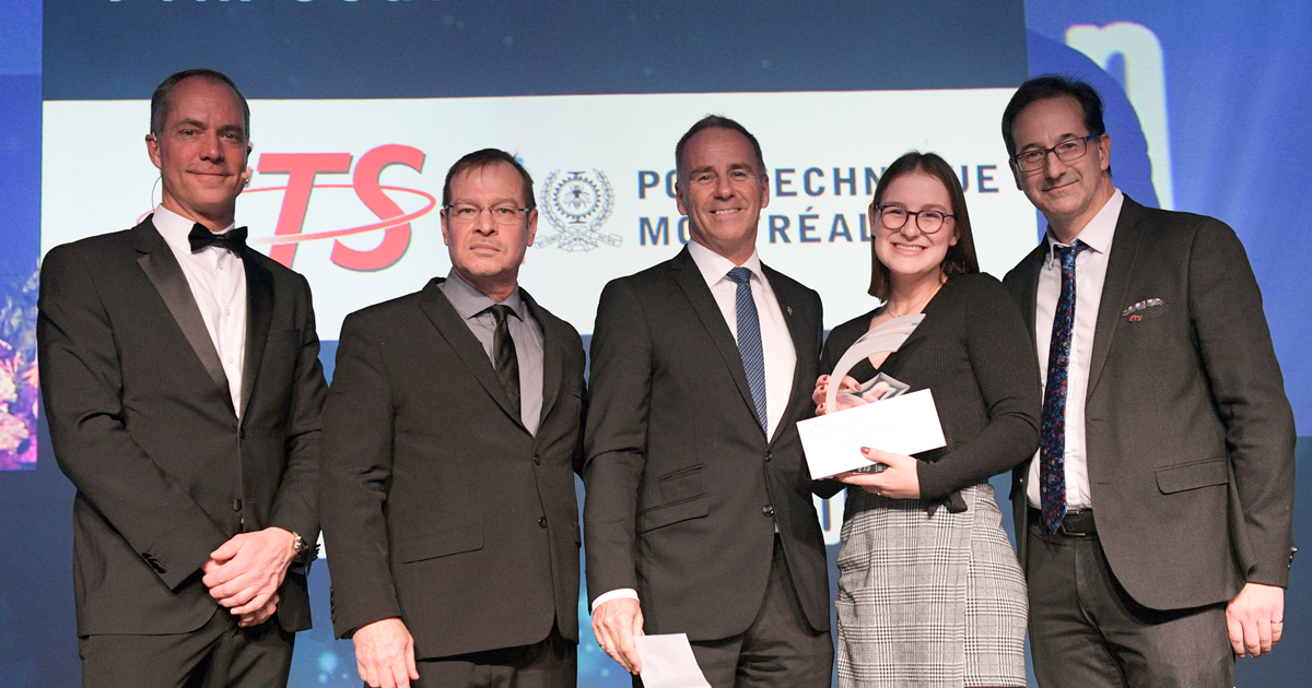Remise du prix Jeune innovateur au Gala des Prix Innovation 2019 de l'ADRIQ (Photo : Normand Huberdeau) Remise du prix Jeune innovateur au Gala des Prix Innovation 2019 de l'ADRIQ (Photo : Normand Huberdeau)