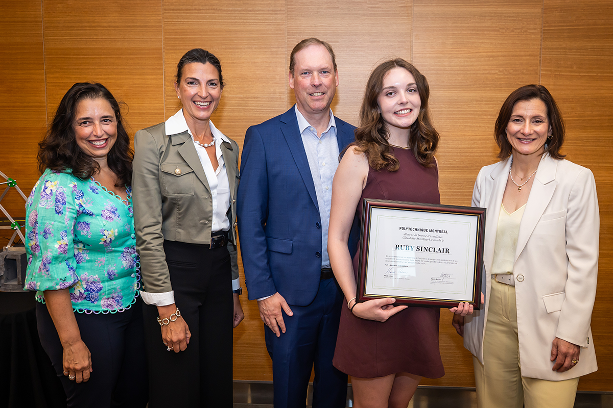 Bruna Pace; Julie Lassonde; A. Keith Pilkey; Ruby Sinclair; Maud Cohen. (Photo : Éric Carrière) Bruna Pace; Julie Lassonde; A. Keith Pilkey; Ruby Sinclair; Maud Cohen. (Photo : Éric Carrière)