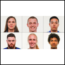 Les étudiantes et les étudiants de Polytechnique qui font partie des lauréats du Gala Méritas 2019-2010 des Carabins. (Photos : Carabins)