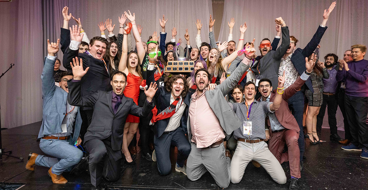 La délégation de Polytechnique Montréal à l'édition 2023 de la Compétition québécoise d'ingénierie. (Photo : CQI 2023) La délégation de Polytechnique Montréal à l'édition 2023 de la Compétition québécoise d'ingénierie. (Photo : CQI 2023)
