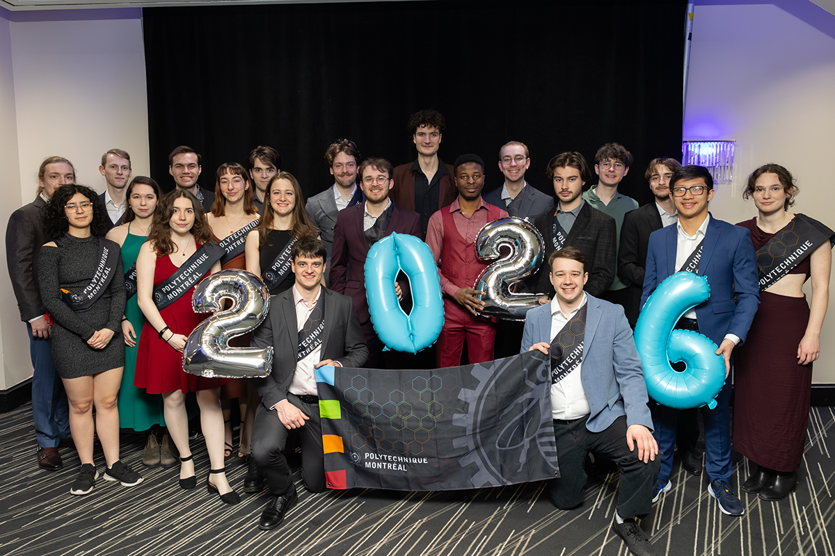Les membres de la délégation de Polytechnique Montréal aux CS Games 2026.