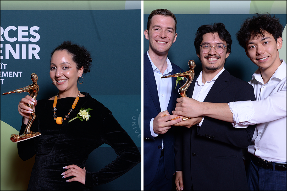 Les personnes lauréates de prix de Polytechnique Montréal au Gala Forces AVENIR 2026. (Photo : Gilles Fréchette) Les personnes lauréates de prix de Polytechnique Montréal au Gala Forces AVENIR 2026. (Photo : Gilles Fréchette)