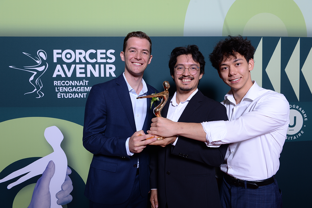 Le projet Vocality, lauréat du prix AVENIR Économie sociale, entrepreneuriat et affaires au Gala Forces AVENIR 2026. (Photo : Gilles Fréchette) 