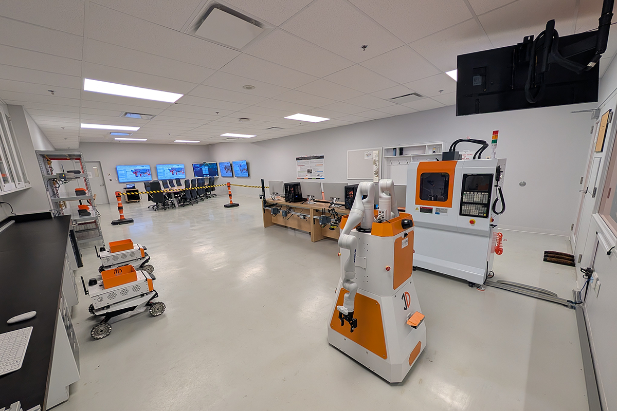 Le laboratoire des systèmes cyber‑physiques intelligents (SCP-I) de Polytechnique Montréal. (Photo : Laboratoire SCP-I) Le laboratoire des systèmes cyber‑physiques intelligents (SCP-I) de Polytechnique Montréal. (Photo : Laboratoire SCP-I)