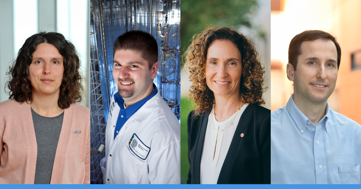 La professeure Dominique Claveau-Mallet, le professeur Jason R. Tavares, la professeure Catherine Beaudry et le professeur Daniel Therriault. La professeure Dominique Claveau-Mallet, le professeur Jason R. Tavares, la professeure Catherine Beaudry et le professeur Daniel Therriault.
