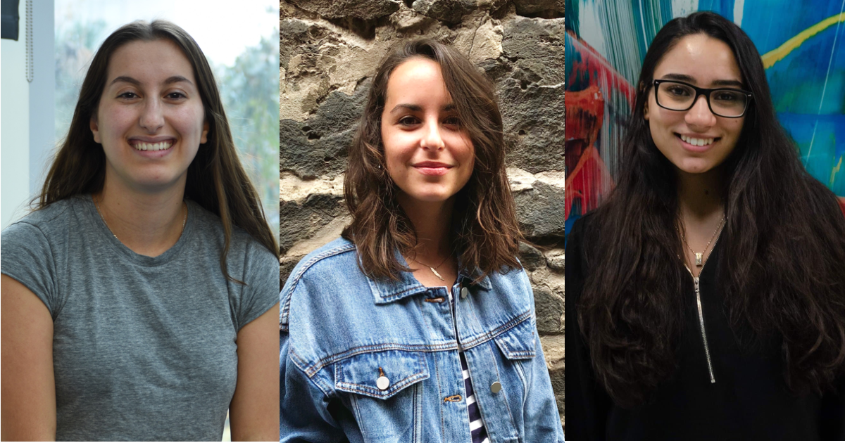Nesrine Rekik, Chiara Roche et Khadija Yakoubi. Nesrine Rekik, Chiara Roche et Khadija Yakoubi.