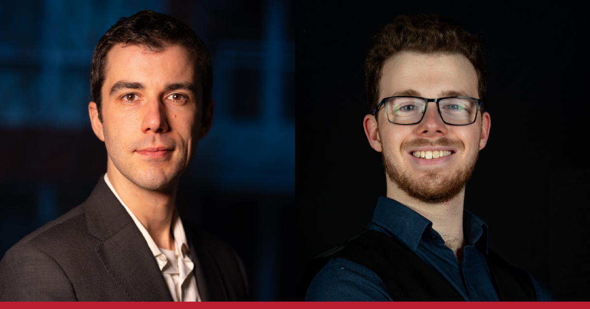 François Daoust et Danick Lamoureux, lauréats des prix de la meilleure thèse et du meilleur mémoire pour l'année 2024 à Polytechnique Montréal. François Daoust et Danick Lamoureux, lauréats des prix de la meilleure thèse et du meilleur mémoire pour l'année 2024 à Polytechnique Montréal.