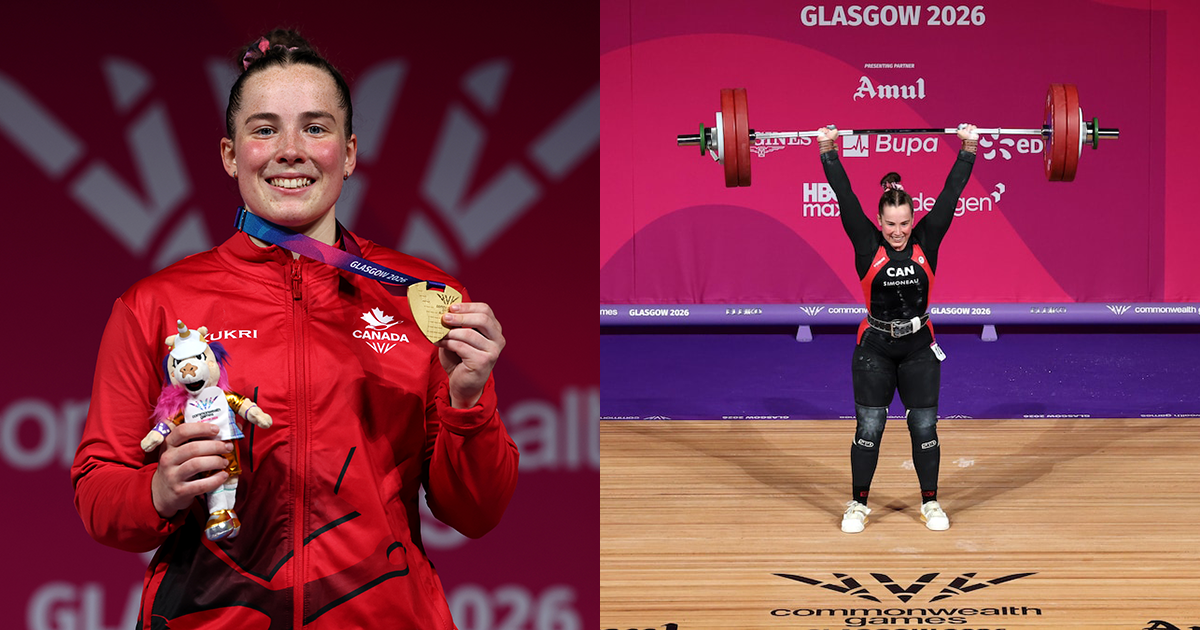 À gauche : Charlotte Simonneau avec sa médaille d'or aux Jeux du Commonwealth. À droite : Charlotte lors d'une compétition. (Photos : Jeux du Commonwealth) À gauche : Charlotte Simonneau avec sa médaille d'or aux Jeux du Commonwealth. À droite : Charlotte lors d'une compétition. (Photos : Jeux du Commonwealth)