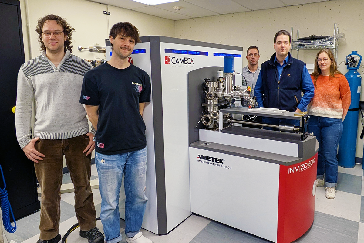 Alexis Dubé-Valade, Nicolas Rotaru, Sebastian Koelling, Patrick Daoust et Eloïse Rahier,