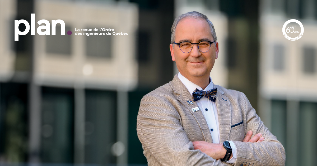 Édition de septembre-octobre 2023 de la revue «Plan» de l'Ordre des ingénieurs du Québec. Édition de septembre-octobre 2023 de la revue «Plan» de l'Ordre des ingénieurs du Québec.