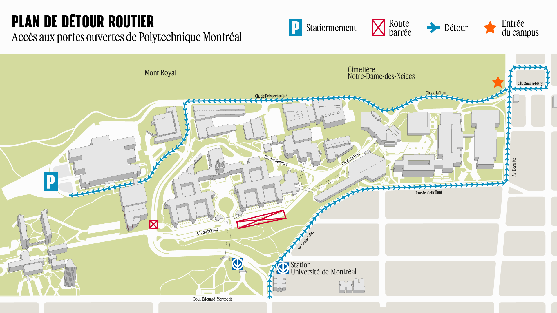 Plan de détour routier