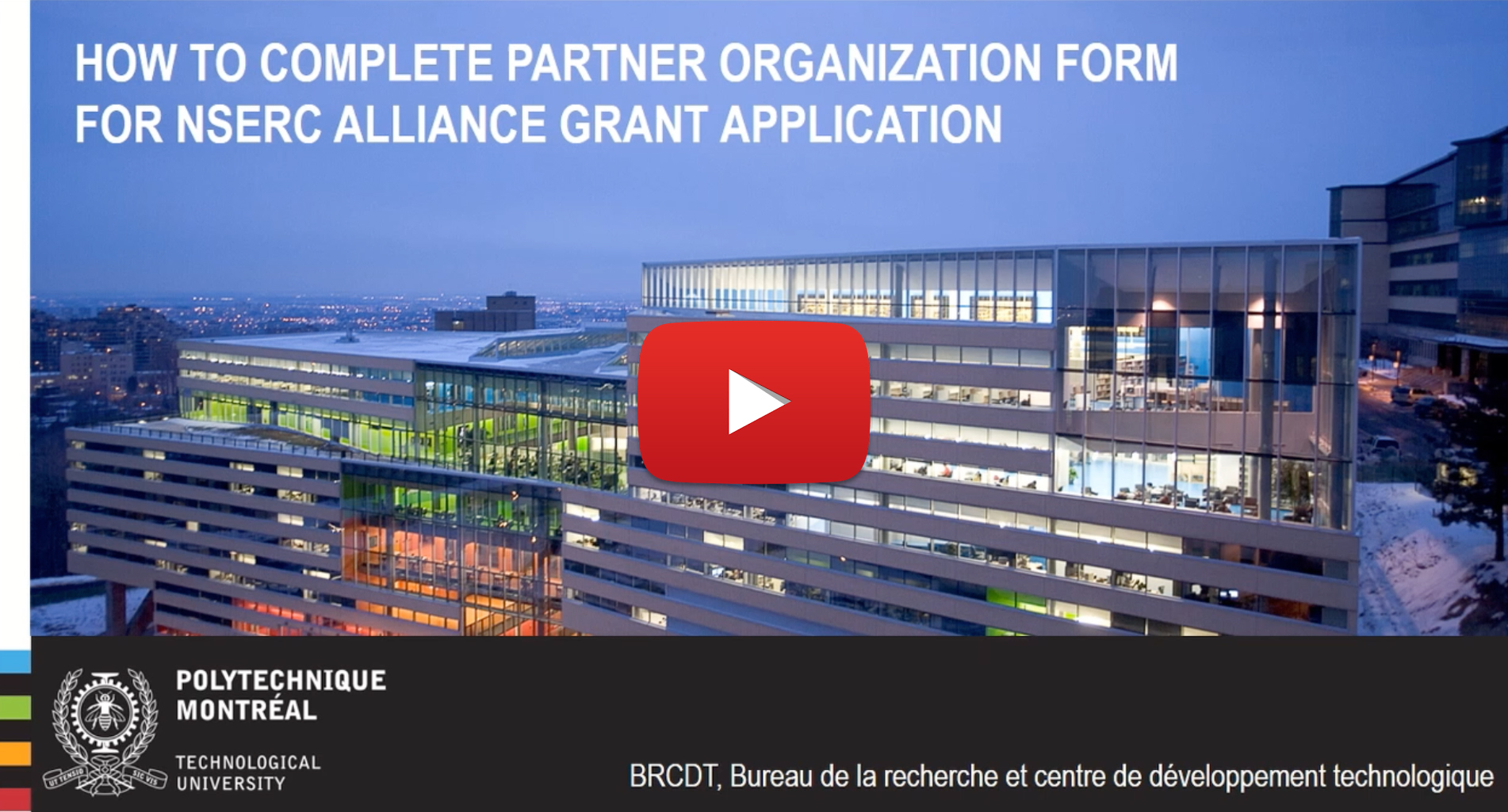 How to complete partner organization form for NSERC Alliance Grant Application