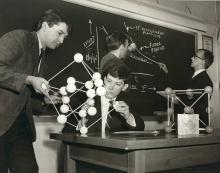 Students working together at the Polytechnique Montréal in 1965