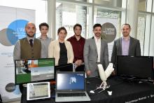 The TransMedTech-affiliated researchers and students presented their work at stations representing the Institute’s seven research areas: rehabilitation technologies; biosensors and medical microdevices; prognostic tests for progressive pathologies; minimally invasive treatment devices; imaging, laser therapy and biophotonic probes; nanorobotics and theranostics technology; and multimodal interventional imaging. The TransMedTech-affiliated researchers and students presented their work at stations representing the Institute’s seven research areas: rehabilitation technologies; biosensors and medical microdevices; prognostic tests for progressive pathologies; minimally invasive treatment devices; imaging, laser therapy and biophotonic probes; nanorobotics and theranostics technology; and multimodal interventional imaging.