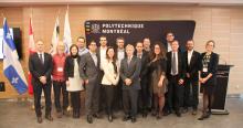 Le Centre international de référence sur le cycle de vie des produits, procédés et services (CIRAIG) a donné le coup d'envoi au nouveau mandat de la Chaire internationale sur le cycle de vie (Chaire ICV) en présence de représentants des organisations partenaires (ArcelorMittal, Hydro-Québec, LVMH, Michelin, Nestlé, Optel, Solvay, Total et Umicore), de Polytechnique Montréal et de l'ESG UQAM. (Photo : CIRAIG)