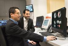 Dr An Tang, radiologiste au Centre hospitalier de l’Université de Montréal et professeur à l’Université de Montréal, et Samuel Kadoury, chercheur au CRCHUM et professeur à Polytechnique Montréal. Dr An Tang, radiologiste au Centre hospitalier de l’Université de Montréal et professeur à l’Université de Montréal, et Samuel Kadoury, chercheur au CRCHUM et professeur à Polytechnique Montréal.