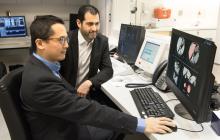 Dr An Tang, radiologiste au Centre hospitalier de l’Université de Montréal et professeur à l’Université de Montréal, et Samuel Kadoury, chercheur au CRCHUM et professeur à Polytechnique Montréal. Dr An Tang, radiologiste au Centre hospitalier de l’Université de Montréal et professeur à l’Université de Montréal, et Samuel Kadoury, chercheur au CRCHUM et professeur à Polytechnique Montréal.
