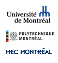 Logos de l'Université de Montréal, Polytechnique Montréal et HEC Montréal