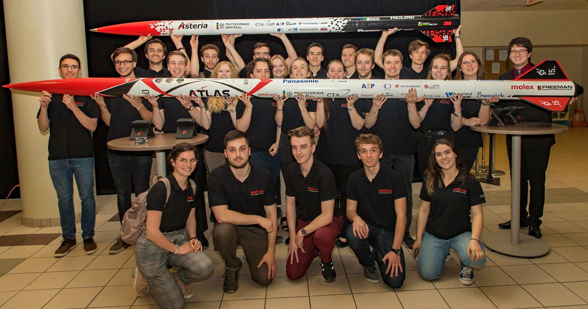 Les membres de l'édition 2018-2019 de la société technique Oronos de Polytechnique Montréal.