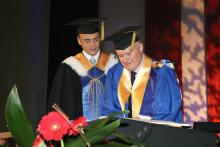 De gauche à droite : M. Alexandre Chabot, secrétaire général de l’Université de Montréal; M. Paul Lepage, président de TELUS Santé.