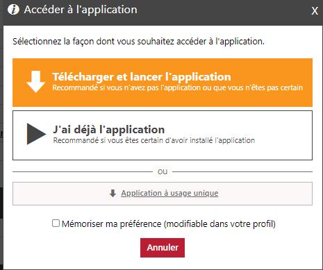 Pop-up menu : Télécharger l'application Pop-up menu : Télécharger l'application
